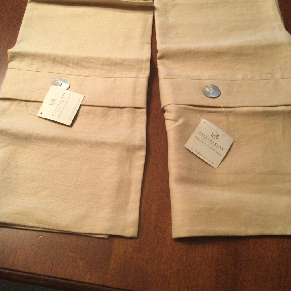 Pillow covers, linen, 18”x18”